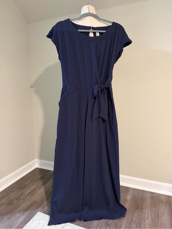 Pact Pants - Pact Navy Jumpsuit - Cap Sleeve, Organic Cotton, Sustainable, Natural Fiber
